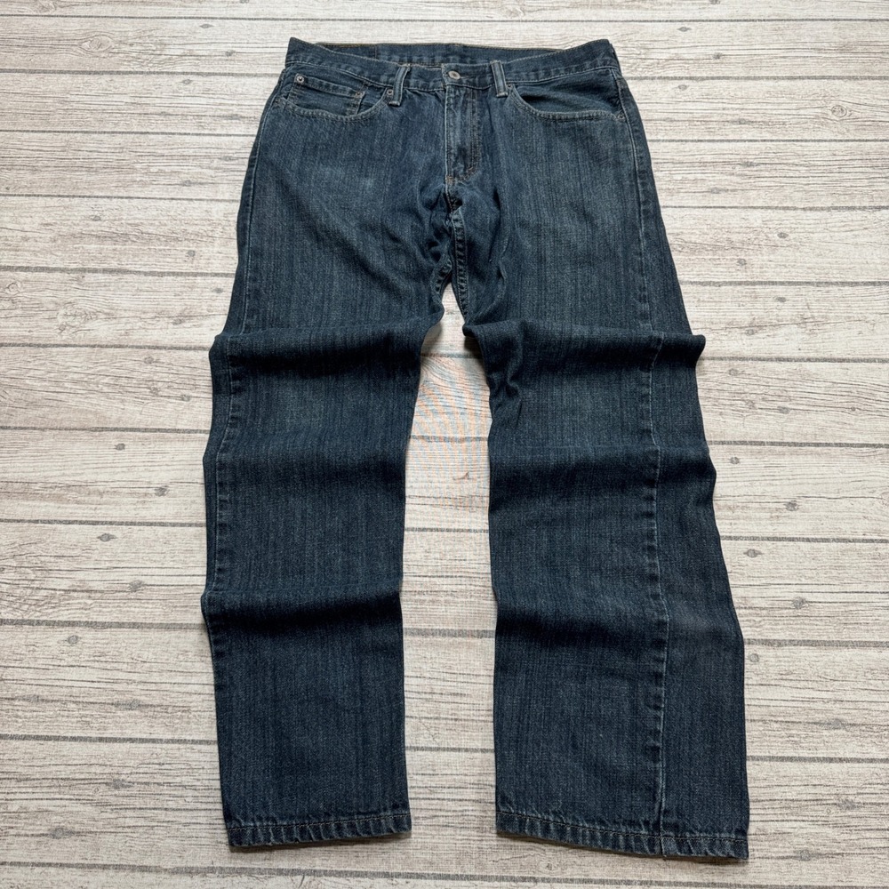 Levi's 514 Jeans Men's 33x32 Blue Dark Wash Straight Leg Relaxed Fit Mid Rise